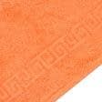 Ткани махровые полотенца - Полотенце махровое с бордюром 100х150 оранжевый
