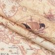 Тканини портьєрні тканини - Декоративна тканина Карта світу бежева