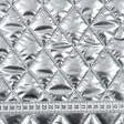 Тканини для жилетів - Плащова Фортуна діамант стьогана з синтепоном 100г/м 5см*5см срібна