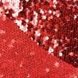 Ткани для платьев - Сетка пайетки красный