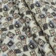 Ткани для декоративных подушек - Экокоттон новогодний марки