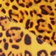 Тканини шифон - Шифон BAIA принт леопард жовто-коричневий