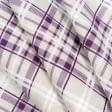 Тканини бавовняні сумішеві - Декоративна тканина Гореє клітинка фіолетова