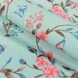 Тканини портьєрні тканини - Декоративна тканина лонета Зорал снігурі лазур