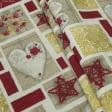 Тканини для квілтінгу - Декоративна новорічна тканина/santa gris//noelia /ноеля