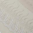 Тканини спец.тканини - Батист купон з вишивкою рішельє світло-бежевий