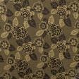 Ткани для декоративных подушек - Декор-гобелен Цветок пиона  старое золото,коричневый
