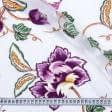 Ткани для тюли - Органза АДЕЛФА / ADELFA цветы сирень