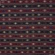 Ткани этно ткани - Гобелен Орнамент-130 черный,красный,св.беж,синий