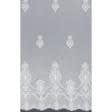 Ткани гардинные ткани - Тюль микросетка вышивка Ноеми бело-серый с фестоном