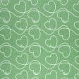 Ткани хлопок смесовой - Бязь набивная ГОЛД DW сердечки зеленый