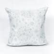 Тканини готові вироби - Чохол на подушку новорічний / Сніжка, срібло 45х45см