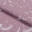 Ткани хлопок - Ткань полотенечная ТКЧ вафельная набивная куры цвет лиловый