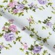 Ткани для постельного белья - Бязь набивная  ГОЛД MG  цветы фиолетовый