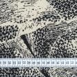 Тканини креп - Крепдешин шовк абстракція чорний/пісочний