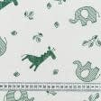 Ткани для сорочек и пижам - Ситец 67-ткч детский жираф зеленый