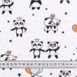 Ткани для детской одежды - Фланель детская белоземельная панды