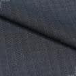 Тканини для костюмів - Костюмна крап темно-сірий у синю смужку