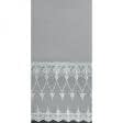 Ткани для рукоделия - Тюль микросетка вышивка Сусанна цвет бело-молочный с фестоном