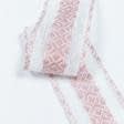 Ткани тесьма - Тесьма батист Пунта  на жаккардовой основе св.розовая 50 мм (25м)