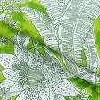 Ткани для штор - Декоративная ткань лонета Парк листья фон ярко зеленый