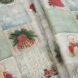 Ткани для сумок - Декоративная новогодняя ткань олайф