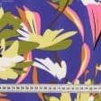 Тканини для суконь - Штапель Фалма принт яскраві квіти на лиловому