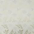 Ткани готовые изделия - Декоративная штора жаккард веточки листьев/крем 150/270см