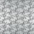 Ткани портьерные ткани - Жаккард Ларицио ветки т.серый, люрекс серебро