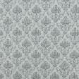 Тканини для сумок - Декоративна тканина лонета Таніт вензель т.сірий фон білий