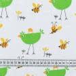 Тканини для дитячого одягу - Муслін ТКЧ курчата зелені