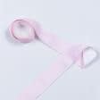 Ткани для дома - Репсовая лента Тера полоса мелкая белая, розовая 33 мм