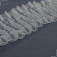 Ткани для декора - Тесьма шторная Вафелька двойная фантазийная прозрачная КС-1:2 160 мм±0.5мм/50м