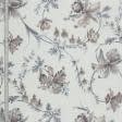 Тканини бавовняні сумішеві - Декоративна тканина лонета Джинна квіти сірий