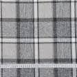 Тканини для меблів - Декоративна тканина Екос клітинка сіра
