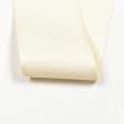 Ткани фурнитура и аксессуары для одежды - Репсовая лента Елочка Глед  цвет сливочный 64 мм
