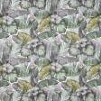 Ткани хлопок - Декоративная ткань Колибри на листьях зеленый, фон белый