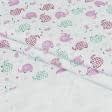 Ткани для детской одежды - Футер принт розовый