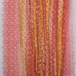 Ткани для платьев - Гипюр деграде коралловый-оранжевый