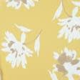 Тканини для піджаків - Котон стрейч принт білі квіти на жовтому
