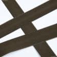 Ткани фурнитура для декора - Липучка Велкро пришивная мягкая часть коричнево-зеленая 80мм/25м