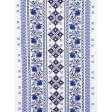 Ткани хлопок - Ткань полотенечная вафельная набивная орнамент синий