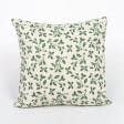 Тканини наволочки на декоративні подушки - Чохол на подушку новорічний Діамир листочки, люрекс зелений  45х45см  (161521)