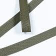 Ткани для одежды - Тесьма / стропа ременная стандарт 20 мм цвет хаки