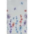 Ткани гардинные ткани - Тюль  батист с утяжелителем  принт купон цветы