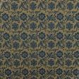 Ткани для декоративных подушек - Декор-гобелен  манила  цветы синий,старое золото
