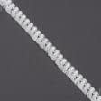 Тканини для одягу - Бахрома пензлик  КІРА  матова / білий 30 мм (25м)