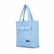 Тканини сумка шопер - Сумка "Winter Coat" ТаKа Sumka плащівка блакитна довжина ручки 50см