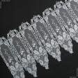 Тканини гардинні тканини - Фіранка мереживо Троянди молочний 60см