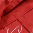 Ткани готовые изделия - Экосумка TaKa Sumka  саржа красная  «Любов для кожного»  (ручка 70 см)